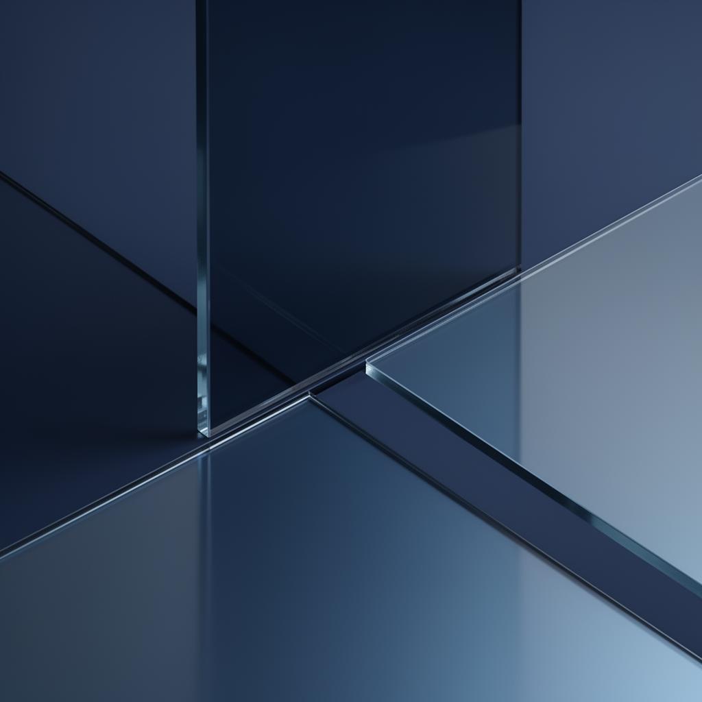 Abstract architectural glass planes representing operational clarity